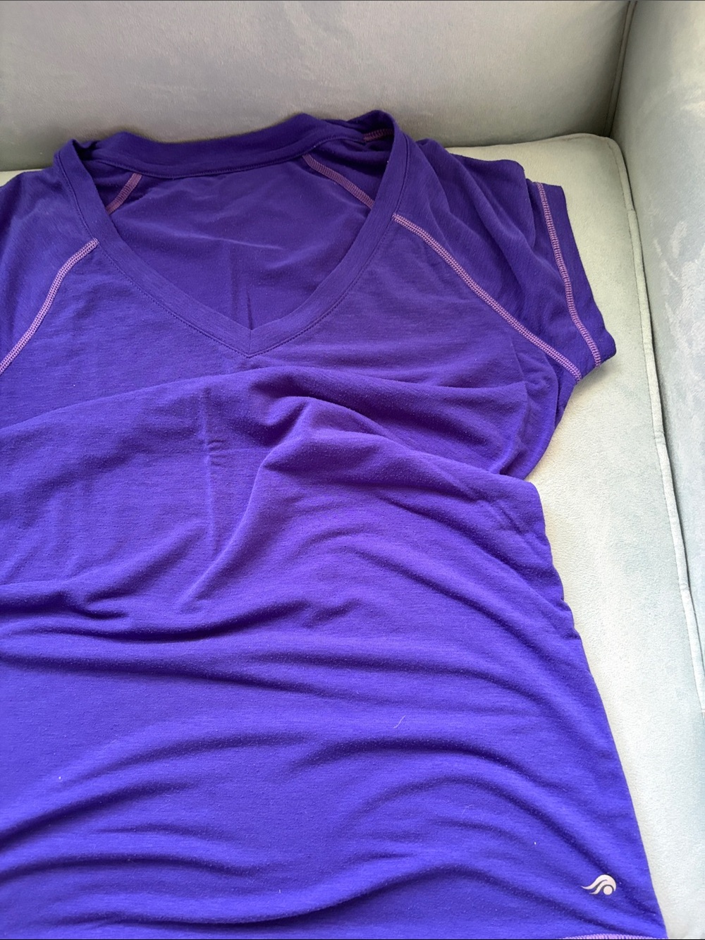 Purple V-Neck Short Sleeve Women’s Top